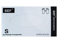 Рукавички нітрілові S чорні 200шт SEF 259822_thumbnail