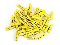 Прищіпка-міні дерев'яна декор.жовта 3,5см_thumbnail