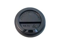 Кришка для паперового стакана 250мл 50шт 78мм чорна ГЦ_thumbnail