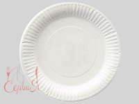 Тарілка картон. 230мм біла 100шт Premium ПП_thumbnail