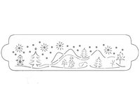 Трафарет для декорування 340х90мм "Зима"40W172_thumbnail