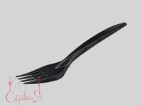 Виделка столова чорна 100шт Premium ПП_thumbnail