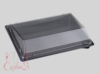 Контейнер РЕТ 183х128х32мм д/суши "вітрина" чорний з прозор.кришкою 10шт 015036/015039_thumbnail