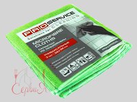 Серветка з мікрофібри універсальна 38х38см 3шт зелена PRO 183033_thumbnail