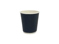 Стакан 185мл паперовий гофра чорний під кришку ST-72 25шт EC_thumbnail