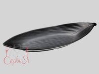 Салатник овальний лист меламіновий 36,5x15,5x2,7см Т8224_thumbnail