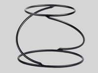 Стійка банкетна Рестам R1 spiral (чорний мат)_thumbnail