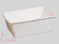 Лоток №5 пластик білий глибокий 44х35х16см 1425 Senyayla_thumbnail