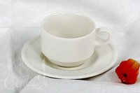 Чашка з блюдцем 250мл Bistro (слонова кістка)_thumbnail