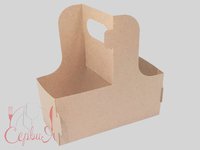 Тримач для стаканів паперових на 2 відділення крафт Євро АПХ 10шт_thumbnail