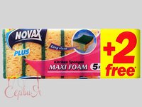 Губки кухонні MAXI FOAM NOVAX Plus 6566 5+2шт_thumbnail