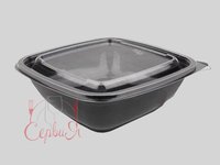 Контейнер РЕТ 190х190х41,5мм чорный з прозор.кришкою 750мл 10шт 015024/015029_thumbnail