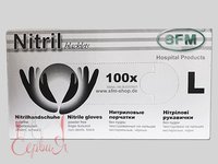Рукавички нітрілові L чорні 100шт SFM 534958_thumbnail
