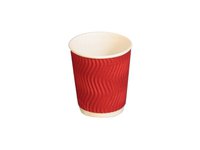 Стакан 175мл паперовий гофра червоний 20шт PRO 43114700_thumbnail