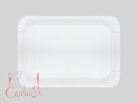 Тарілка картон. ламиниров. 150х220мм біла 100шт Premium ПП_thumbnail