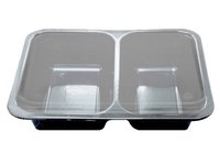 Контейнер РР 2хсекц. 227х178х30мм чорний с прозор. кришкою 10шт Т2 А 25918_thumbnail