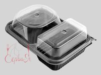 Контейнер РР 230х180х80мм двосекційний д/бургера чорний з прозор. кришкою 10шт 010928_thumbnail