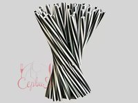 Соломка фреш 25смх8мм без згину гвинтова чорно-біла 500шт СП_thumbnail