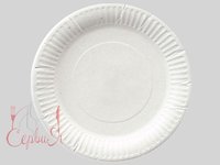 Тарілка картон ламінована 180мм біла 50шт SPT180WK_thumbnail