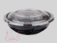 Контейнер РЕТ д.190, h54,5мм з прозор.криш. 750мл чорний 10шт 015031/015034_thumbnail