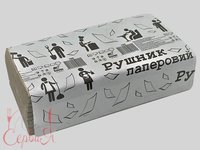 Рушник 1шар Vскладення сірий 150шт Альбатрос_thumbnail