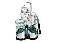 Набір для спецій металевий 4пр. (сіль/перець/зубоч./салфетниця) 18369_thumbnail