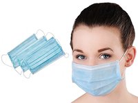 Маска мед. спанбонд однораз. 3шар. біло-блакитна_thumbnail