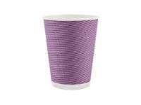 Стакан 270мл паперовий гофра лаванда 25шт АПХ_thumbnail