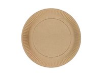 Тарілка картон. 180мм крафт кругла 100шт АПХ_thumbnail