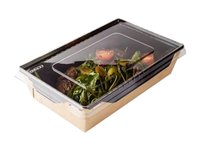 Контейнер папер.165х120х45мм з прозр.криш. 500мл КРАФТ чорний всеред. 50шт 013848\/013826К_thumbnail