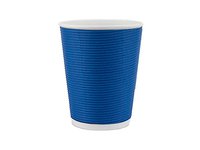 Стакан 340мл паперовий гофра блакитний 25шт АПХ_thumbnail