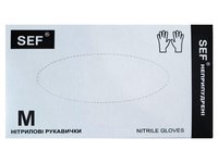 Рукавички нітрілові М чорні 200шт SEF 259823_thumbnail