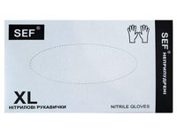 Рукавички нітрілові XL чорні 200шт SEF 259825_thumbnail