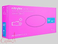 Рукавички нітрілові М рожеві 100шт NITRYLEX PINK PRO 17202600_thumbnail