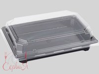 Контейнер РЕТ 242х168х30мм д/суши чорний з прозор.кришкою 10шт 015044/015045_thumbnail