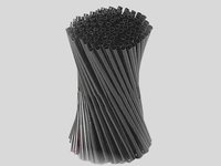 Соломка для мартіні 12,5смх48мм без згину чорна 200шт СП_thumbnail