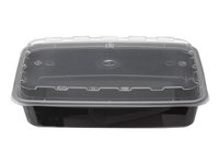 Контейнер РР 207х140х40мм чорний з прозор.кришкою 830мл 10шт 015402  1261_thumbnail