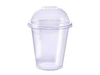 Стакан 350мл з купольною кришкою з отвором 50шт РК_thumbnail