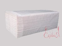 Рушник 1шар Vскладення сірий 150шт Альбатрос_thumbnail