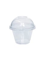 Стакан 200мл десертний з купольною кришкою без отвору 100шт ОР_thumbnail