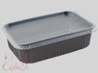 Контейнер РР 275х175х75мм чорний з прозорою кришкою 2,4л 10шт 015124/015126_thumbnail