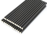 Соломка фреш паперова 19,7смх6мм без згину чорна 25шт СП_thumbnail