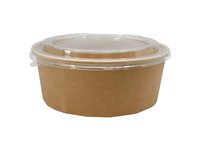 Контейнер папер.д.150, h60мм з прозор.криш. 750мл крафт/крафт 10шт 142583/пс313_thumbnail