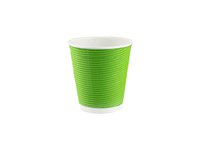 Стакан 110мл паперовий гофра зелений 25шт АПХ 122190_thumbnail