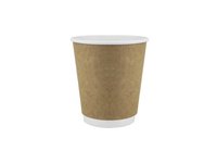 Стакан 250мл паперовий двошаровий Крафт/білий всередині 30шт GP 02-0075_thumbnail