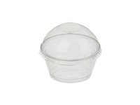 Стакан 200мл з купольною кришкою без отвору 100шт 95055РР_thumbnail
