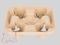 Тримач для стаканів паперових на 4 відділення бурий_thumbnail