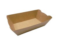 Тарілка-човник папер. 200х120х45мм КРАФТ ламінір.100шт SPCK002.001-00_thumbnail