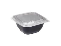 Контейнер РЕТ 126х126х51,5мм чорний з прозор.кришкою 375мл 10шт 015017/015022_thumbnail