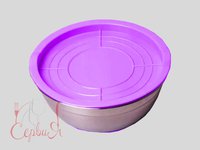 Миска глибока метал. д.22см с крышкой 19678_thumbnail